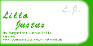 lilla justus business card